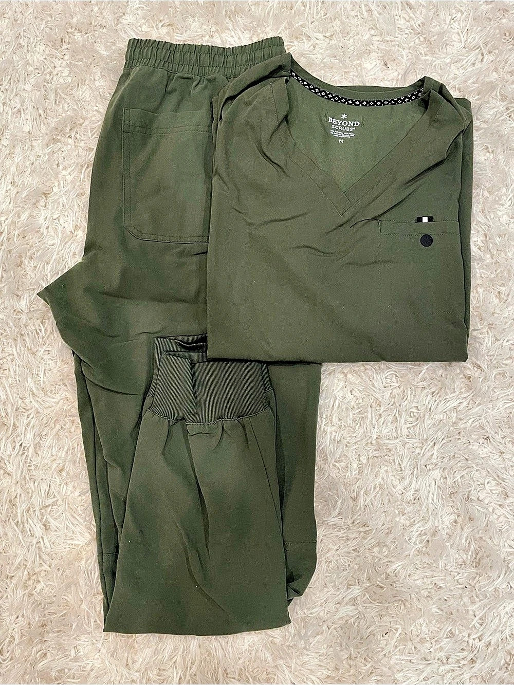 Beyond Olive Green Scrub Set